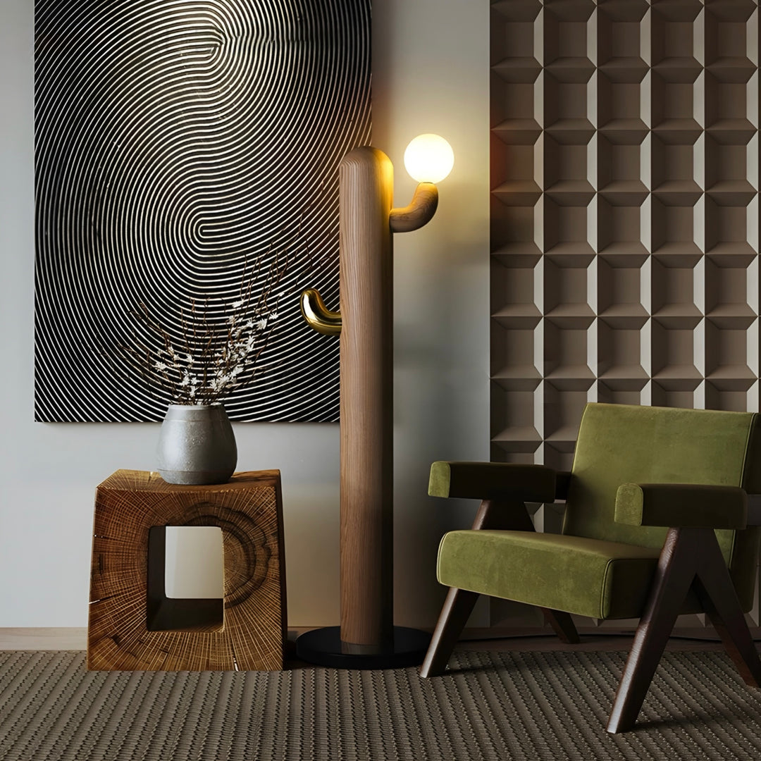QUORUM Modern Solid Wood Floor Lamp - Cassa Haus Singapore
