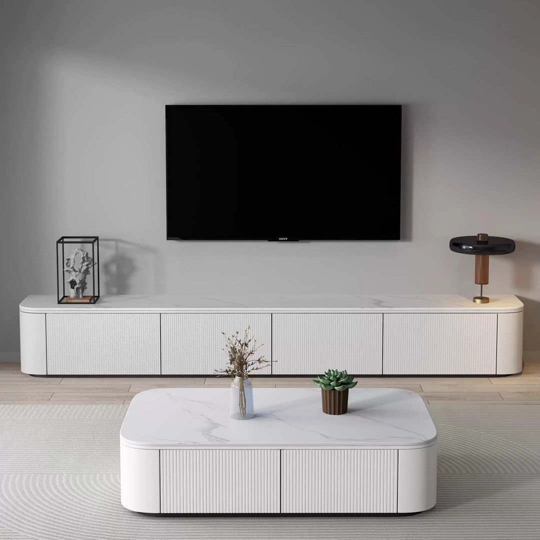 JOBI Modern Sintered Stone TV Console - Radical Homes Singapore