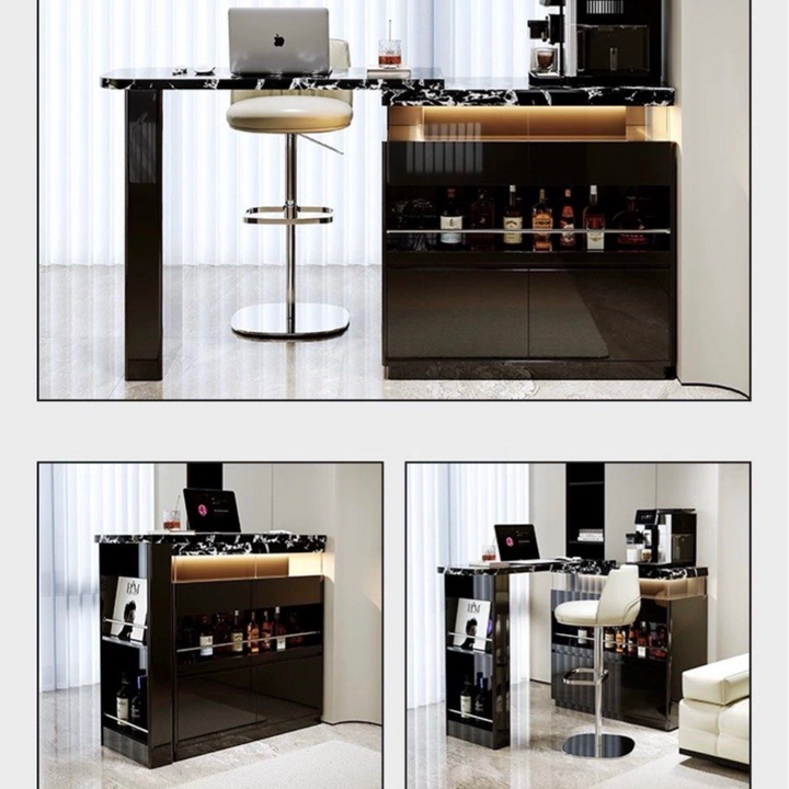 JANGGA Modern Sintered Stone Bar Table - Radical Homes Singapore