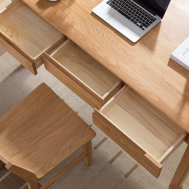 NORMAN Rustic Solid Wood Study Desk - Radical Homes Singapore