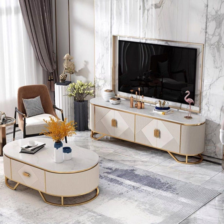 KAZIA Modern Sintered Stone TV Console - Radical Homes Singapore