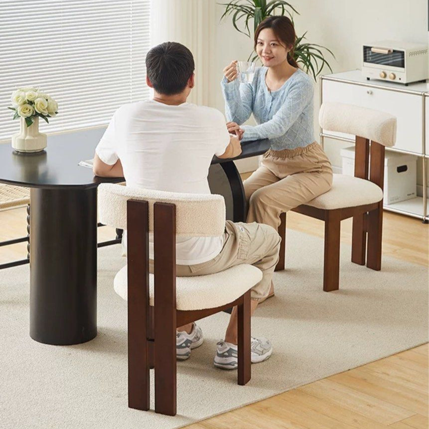 SPACE Modern Boucle Dining Chair - Radical Homes Singapore