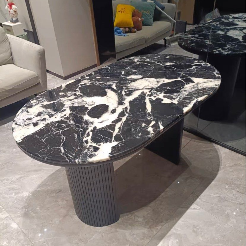 BOLDEN Modern Natural Marble Dining Table - Radical Homes Singapore