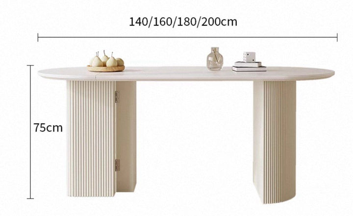 EXPANZA Modern Extendable Travertine Dining Table - Cassa Haus Singapore