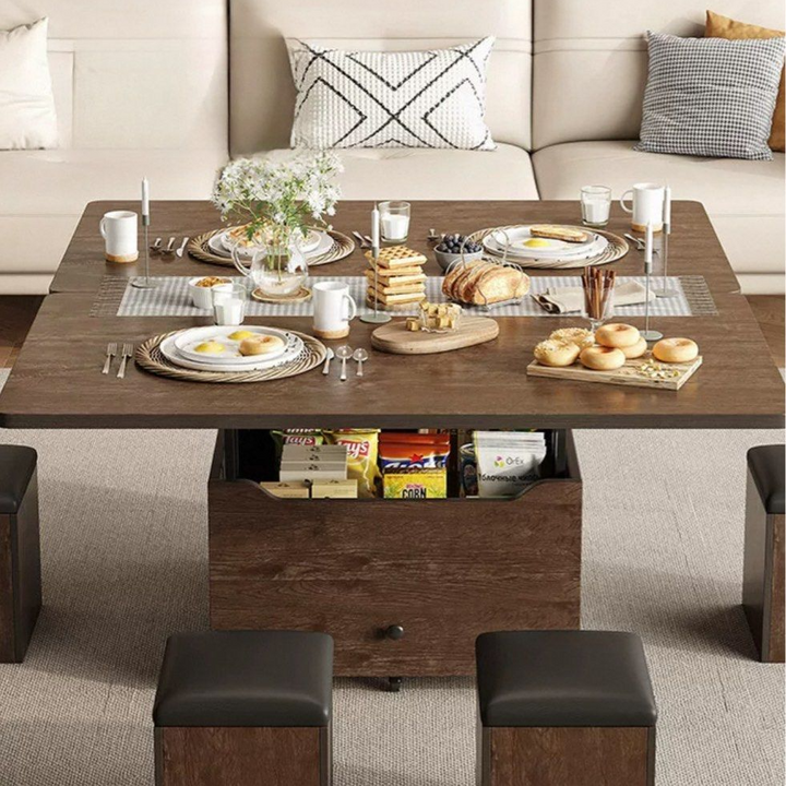 TWALEN Modern Extendable Storage Coffee Table - Radical Homes Singapore