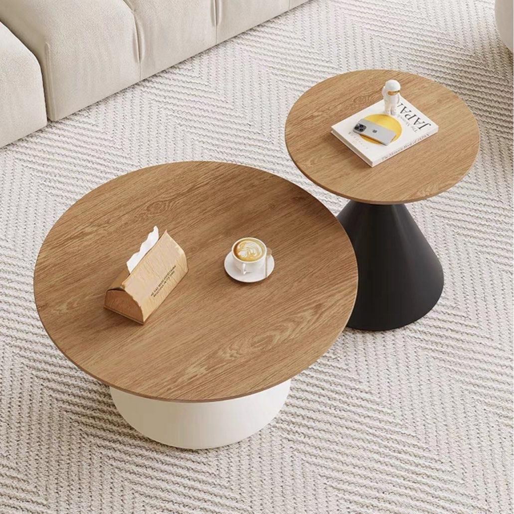 ADRIAN Modern Round Solid Wood Coffee Table