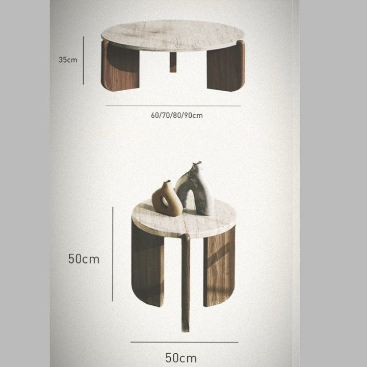 GUETTA Modern Travertine Coffee Table - Radical Homes Singapore