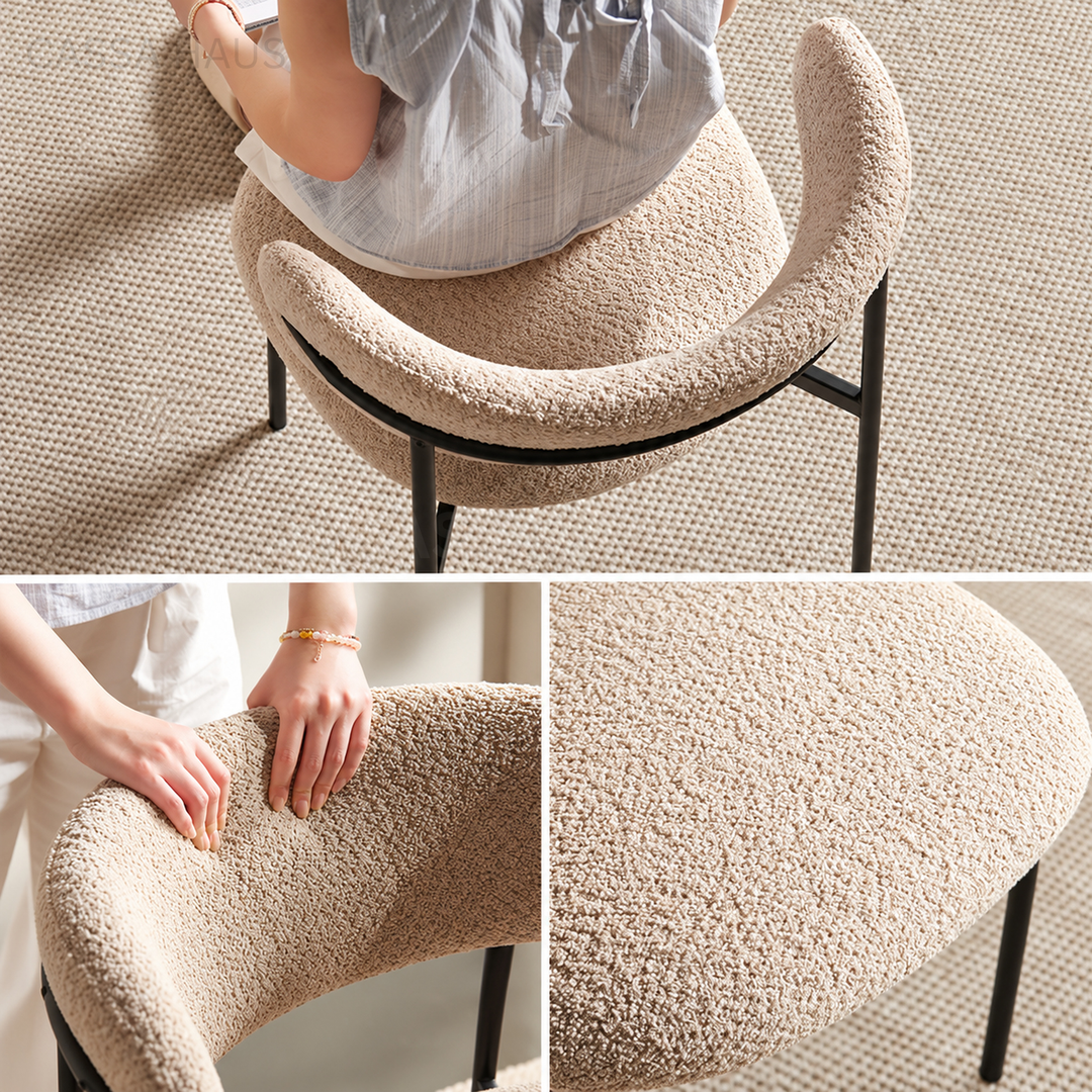 BAX Modern Boucle Dining Chair - Cassa Haus Singapore