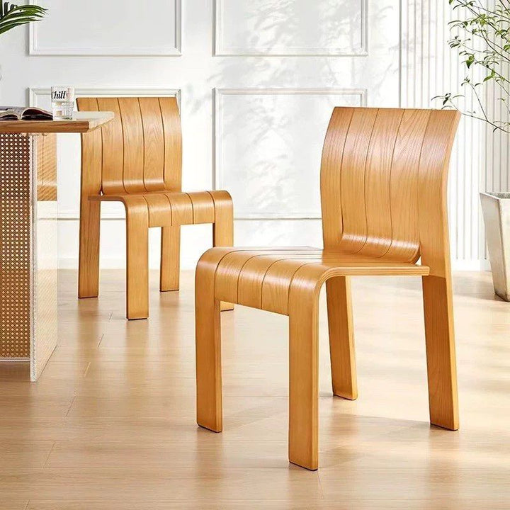 LANDON Japandi Solid Wood Dining Chair - Radical Homes Singapore