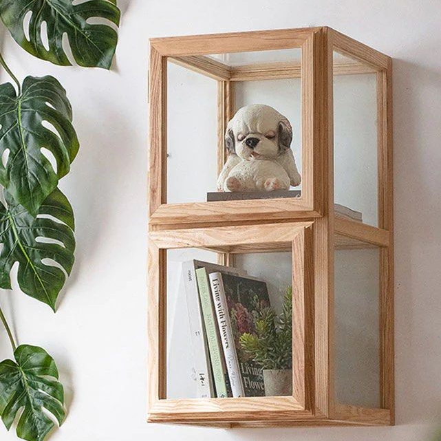 DANBY Solid Wood and Glass Display Cabinet - Radical Homes Singapore