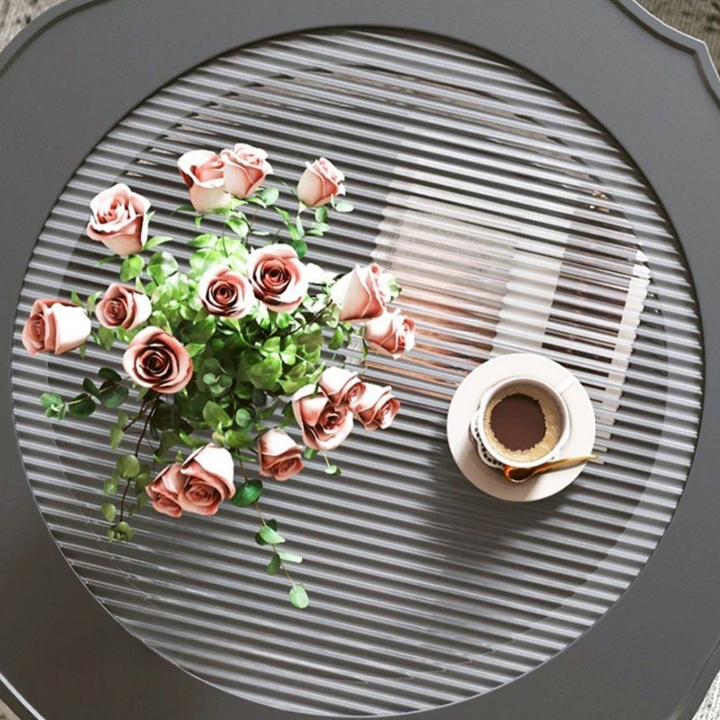 BERG Vintage Solid Wood Round Coffee Table - Radical Homes Singapore