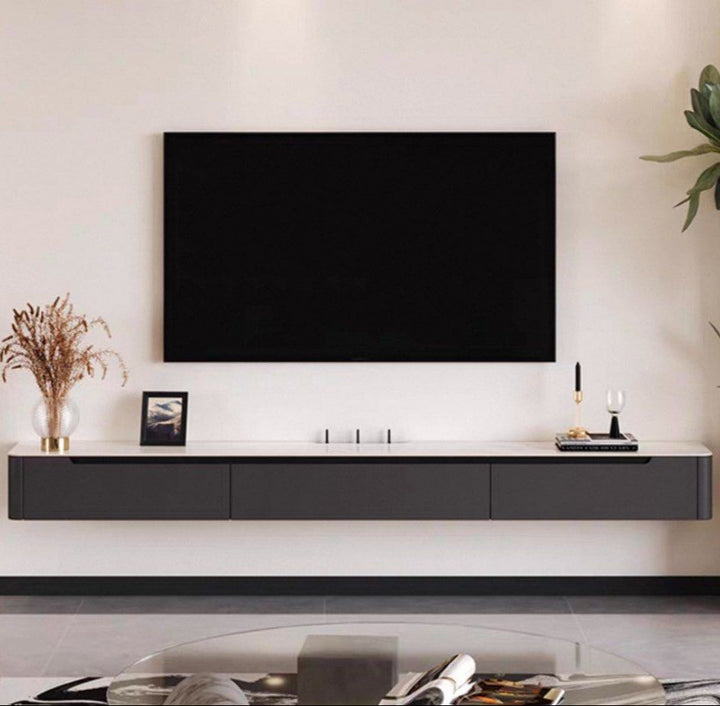 RUSO Modern Sintered Stone Floating TV Console - Radical Homes Singapore