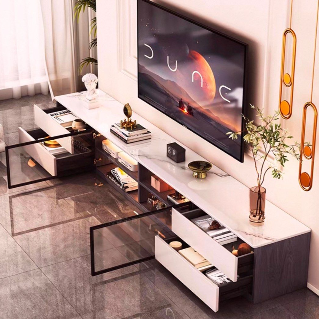 SOEL Modern Sintered Stone TV Console - Radical Homes Singapore