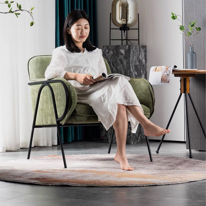 KAYLA Modern Velvet Lounge Chair - Radical Homes Singapore