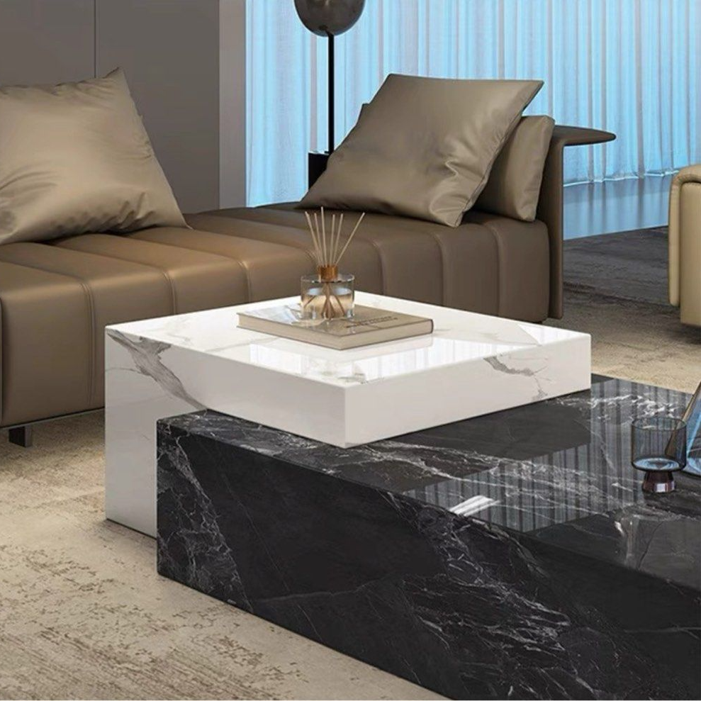 BASSETT Modern Marble Coffee Table - Radical Homes Singapore
