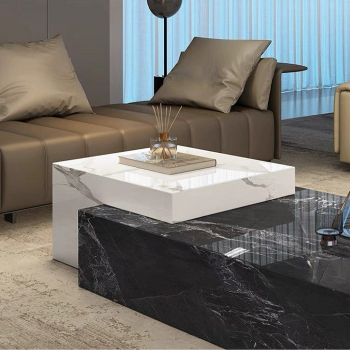 BASSETT Modern Marble Coffee Table - Radical Homes Singapore