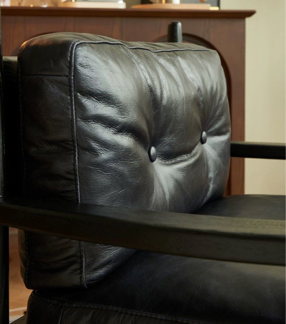 RUSQEN Vintage Solid Wood Leisure Chair - Cassa Haus Singapore