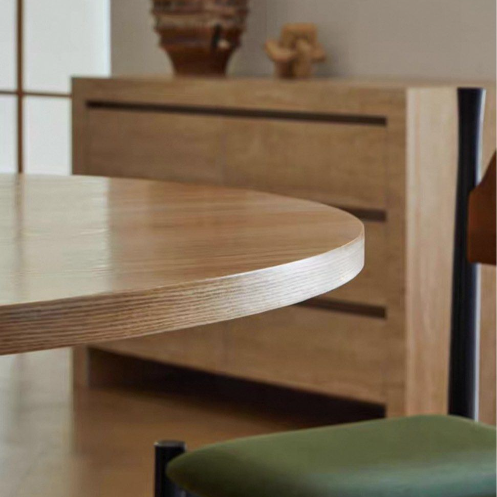 VIENNA Modern Solid Wood Round Dining Table - Radical Homes Singapore