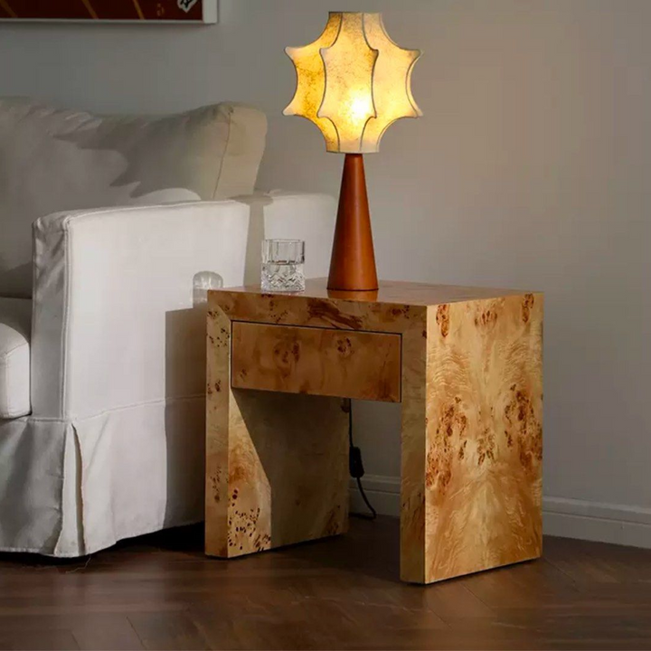 BRAYNE Wabi Sabi Solid Wood Bedside Table - Radical Homes Singapore