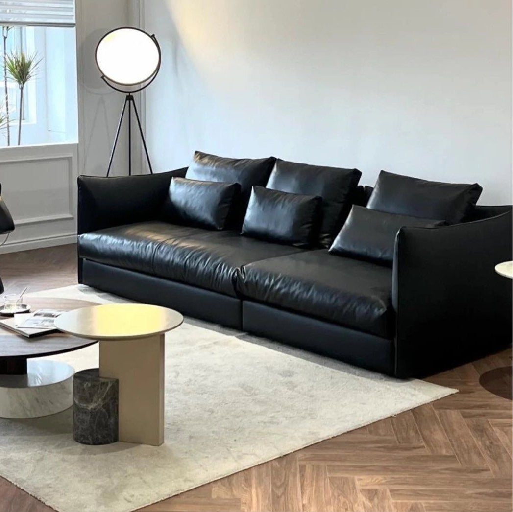 SHIZUNE Modern Genuine Leather Sofa - Radical Homes Singapore