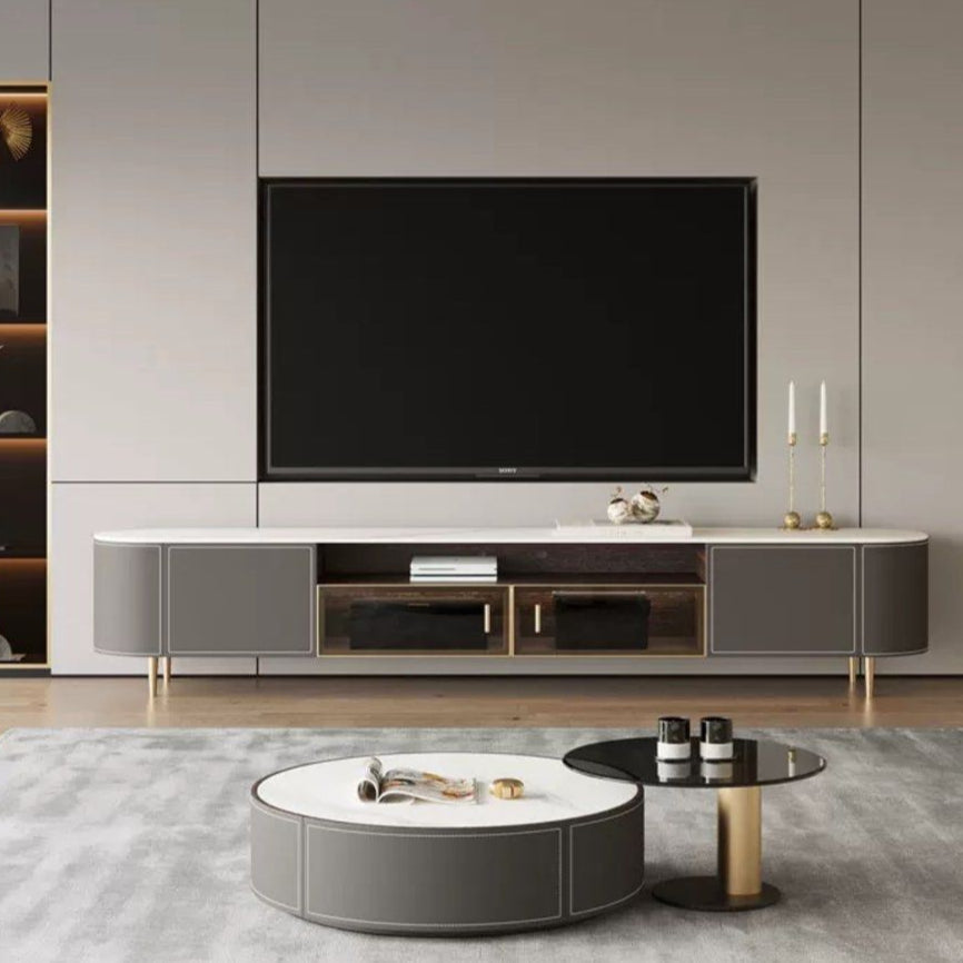 JALTE Modern Leather TV Console - Radical Homes Singapore