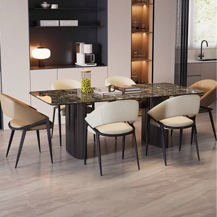 NUVARO Modern Leather Dining Chair - Cassa Haus Singapore