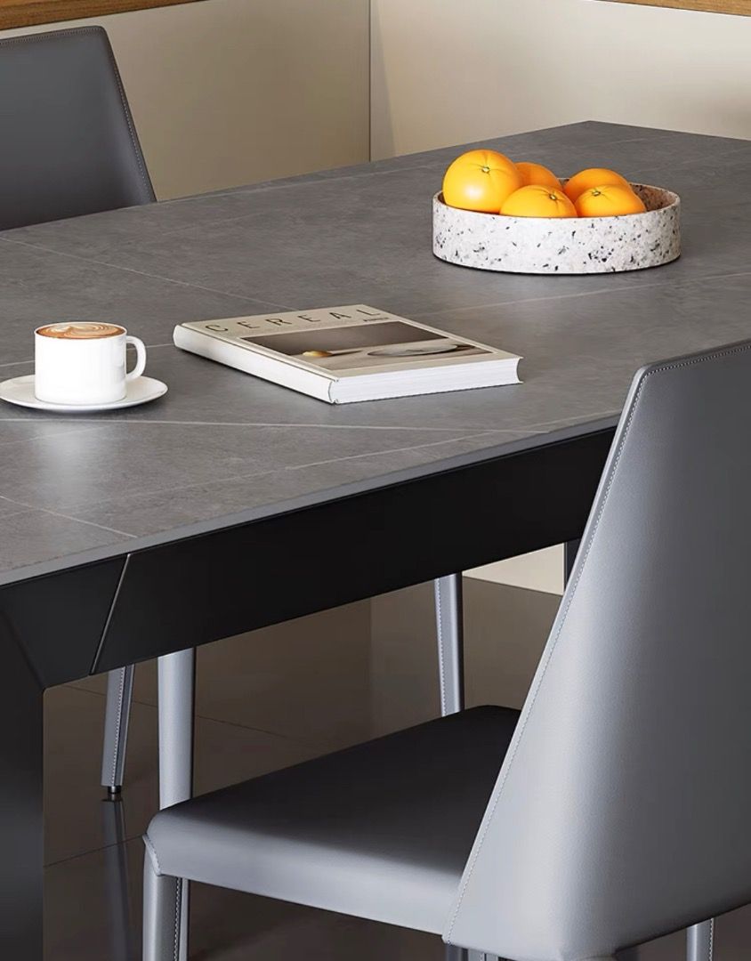 YATES Modern Slate Dining Table & Chairs - Radical Homes Singapore