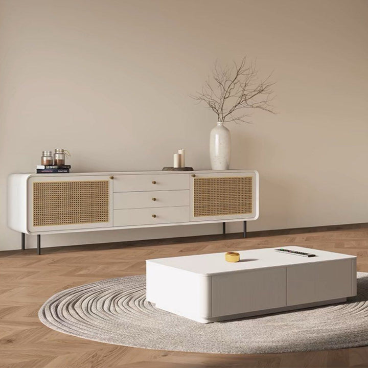 NADE Rustic Rattan TV Console - Radical Homes Singapore