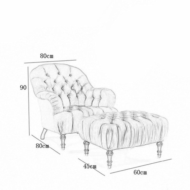 FROST Victorian Fabric Lounge Chair - Cassa Haus Singapore