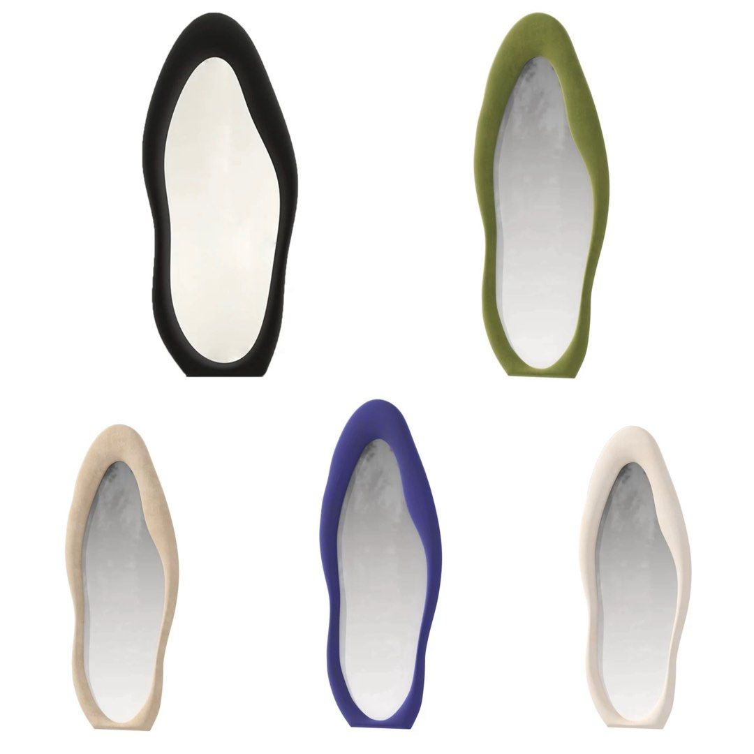 NEALOR Modern Suede Mirror