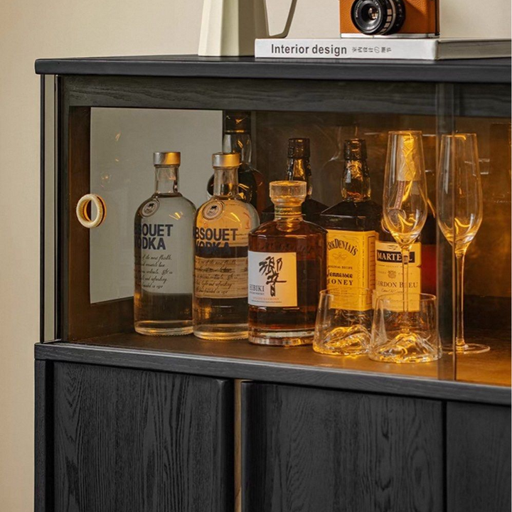 IGORA Modern Solid Wood Wine Cabinet - Radical Homes Singapore