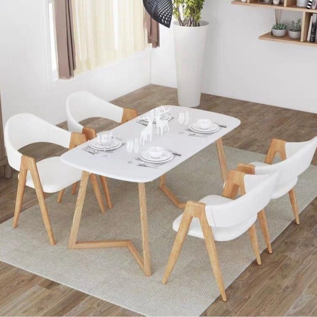 CONNER Rustic Solid Wood Dining Table & Chairs - Radical Homes Singapore