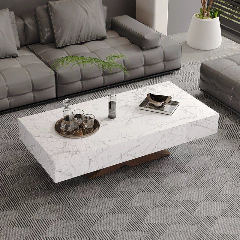 QIEN Modern Sintered Stone Coffee Table - Radical Homes Singapore