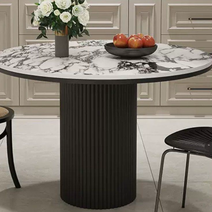 LOPEZ Round Marble Dining Table - Radical Homes Singapore