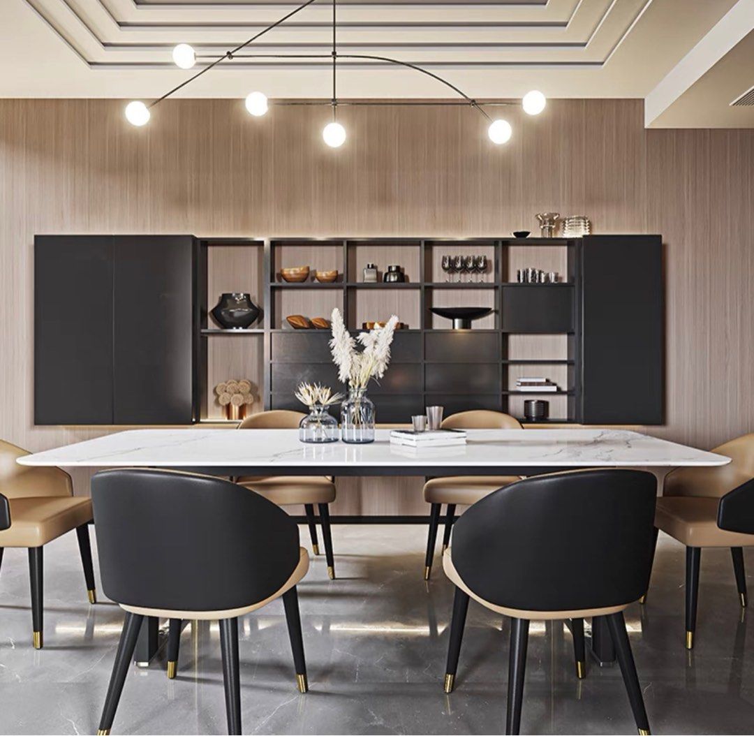 COMBS Modern Sintered Stone Dining Table - Radical Homes Singapore