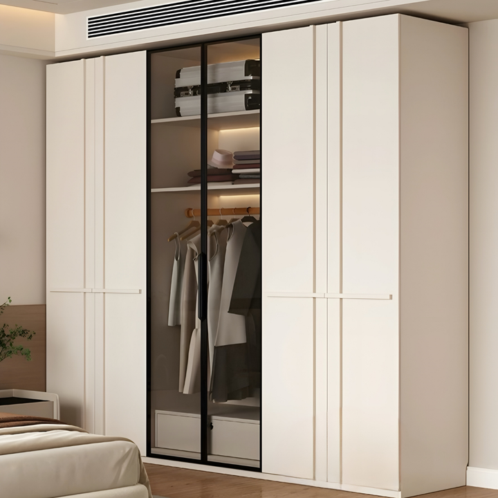 BRASKEN Modern Solid Wood Wardrobe - Cassa Haus Singapore