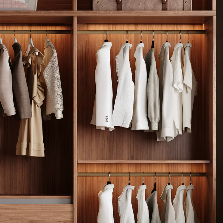 FLORENZO Rustic Solid Wood Wardrobe