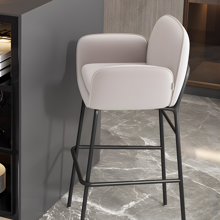 AZMIREL Modern Leather Bar Stool