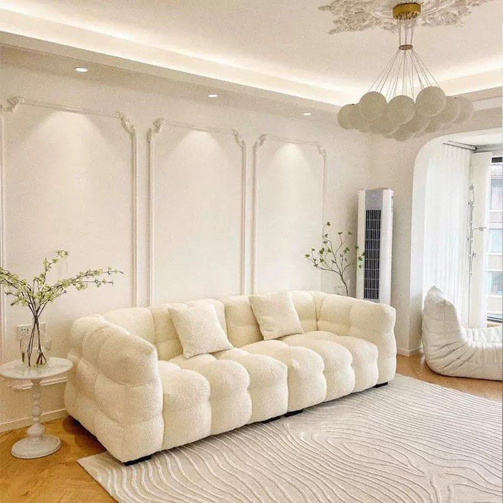 NAT Modern Boucle Fabric Sofa - Radical Homes Singapore