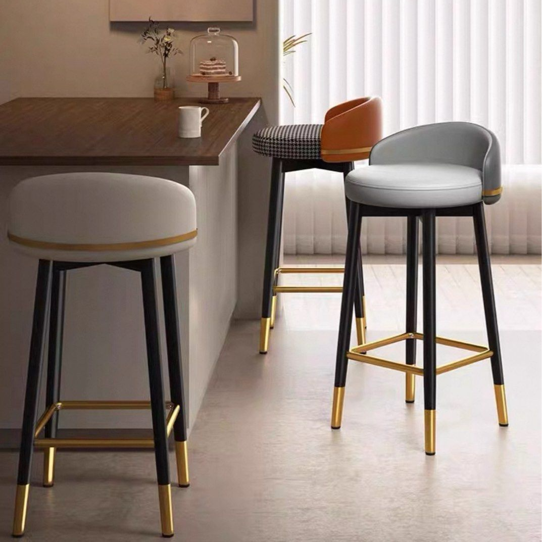 KORVEN Modern Leather Bar Stool - Cassa Haus Singapore