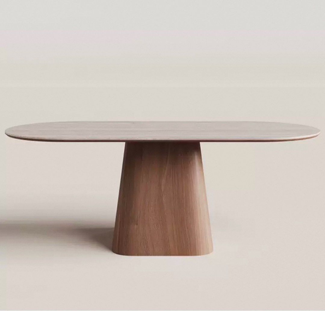 KIERREN Modern Travertine Dining Table - Radical Homes Singapore
