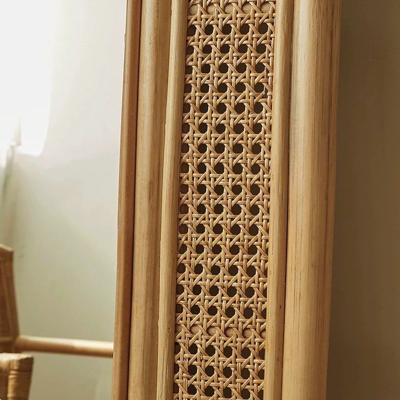 AUFREI Modern Full Length Rattan Mirror - Radical Homes Singapore