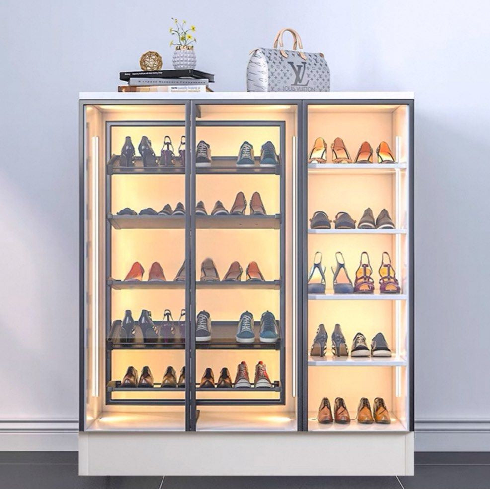 CAROUSEL Modern Rotatable Shelves Shoe Cabinet - Cassa Haus Singapore