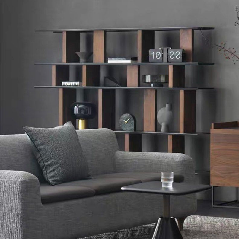 NEIVA Modern Walnut Display Shelf - Radical Homes Singapore