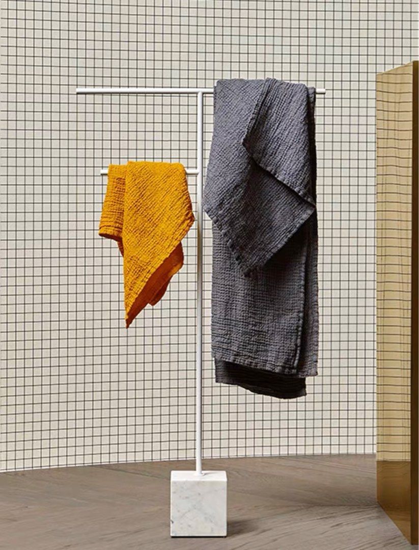 ISAQUEN Modern Marble Towel Rack - Radical Homes Singapore