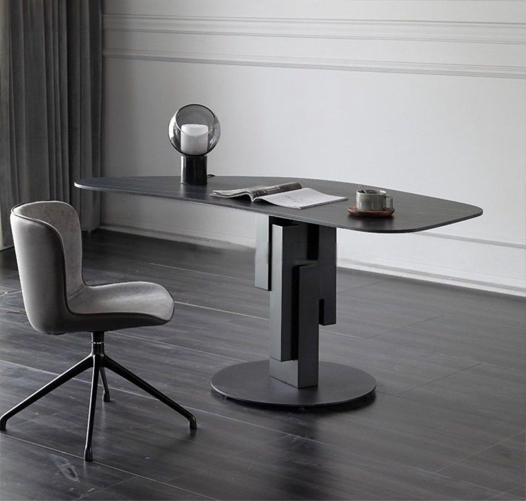 CLAYTON Modern Marble Office Table - Radical Homes Singapore