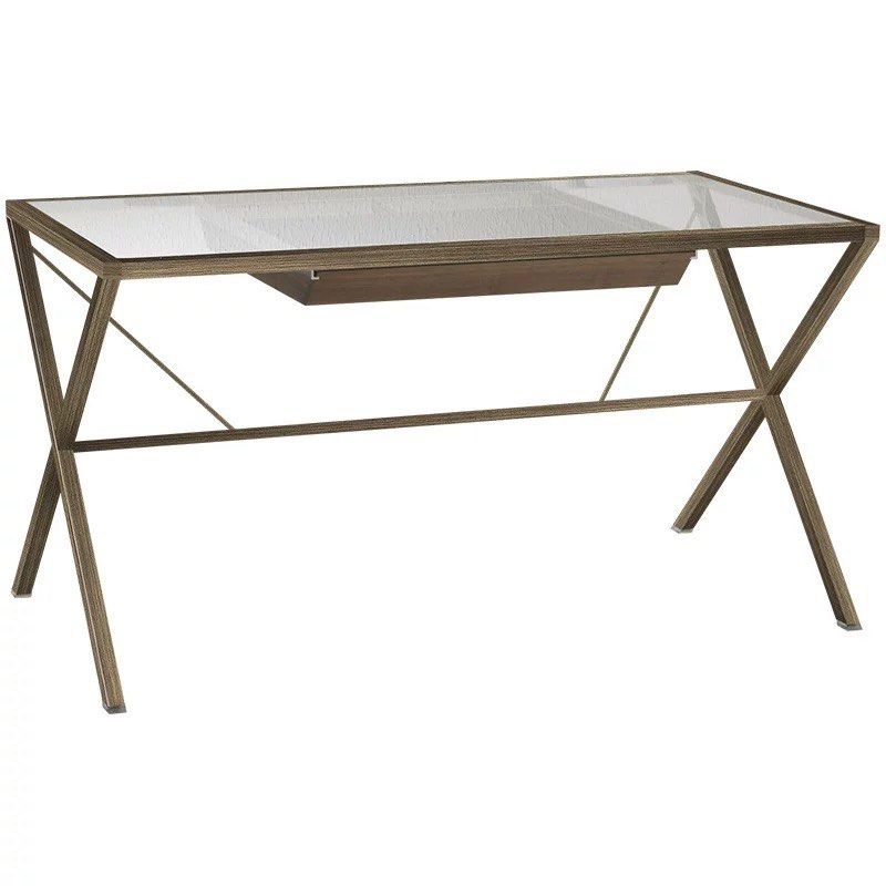 BERKELEY Industrial Glass Study Table - Cassa Haus Singapore