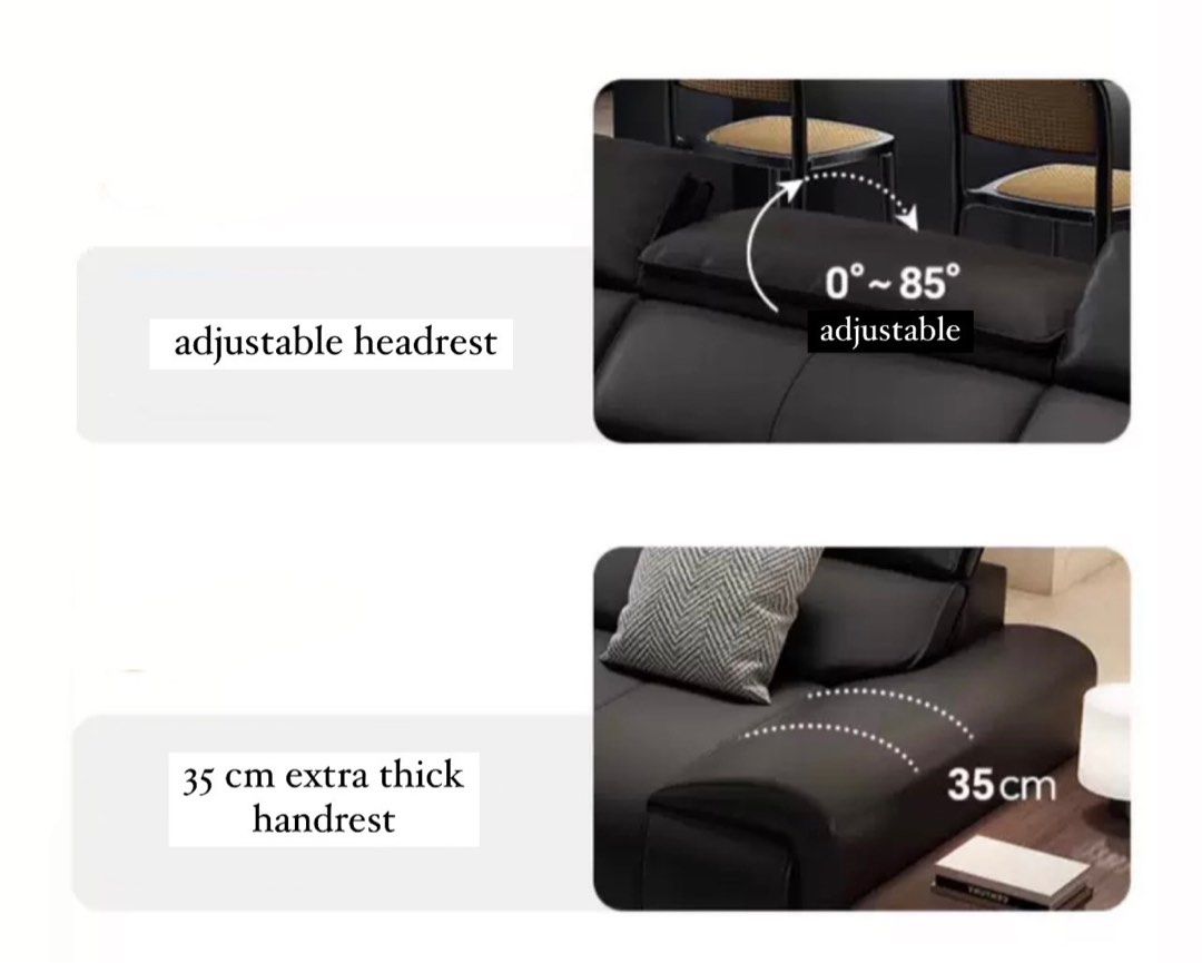 ARLETTA Modern Genuine Leather Sofa - Radical Homes Singapore