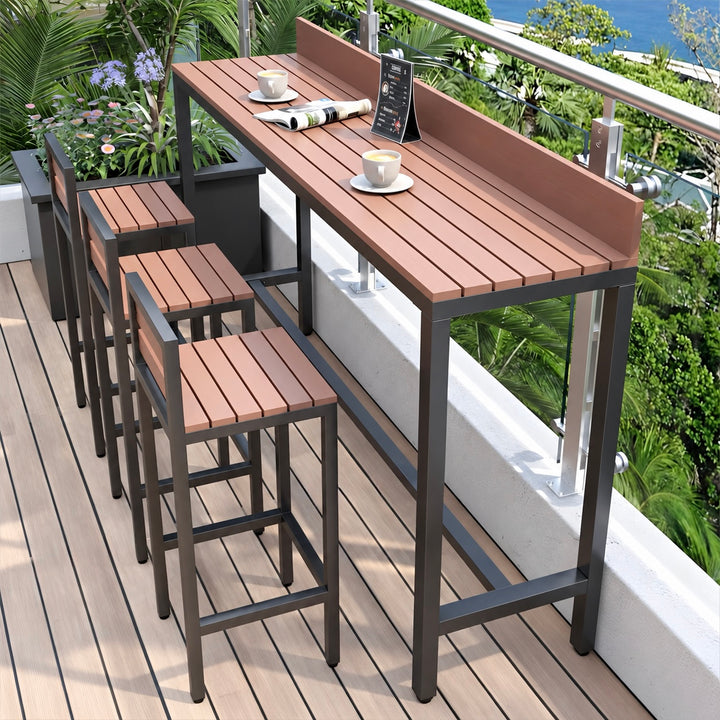 QORVENZA Modern Outdoor Bar Table and Chairs - Cassa Haus Singapore
