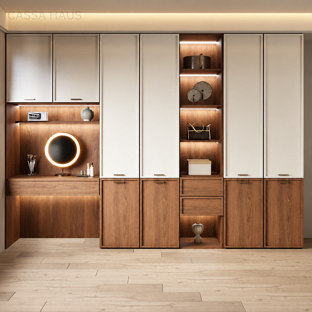 CALFRE Modern Study Desk With Wardrobe - Cassa Haus Singapore